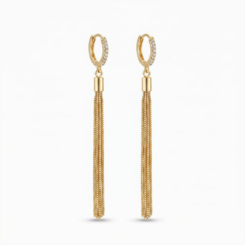 Brinco Franja (Banho Ouro)
