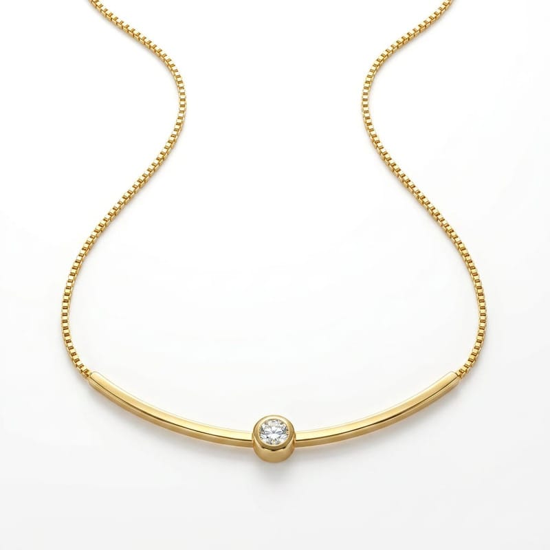Colar Gargantilha Curve Shine