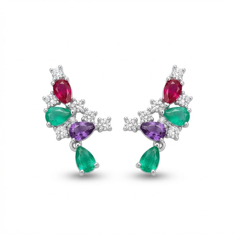 Brinco Earcuff Colorida